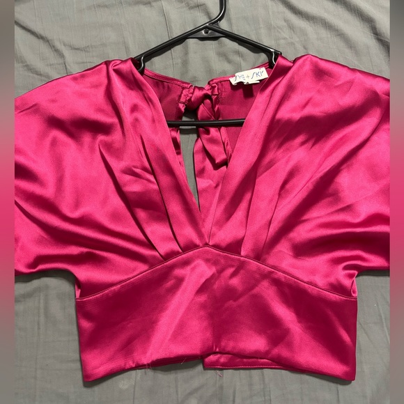 pink silk blouse - Picture 1 of 3